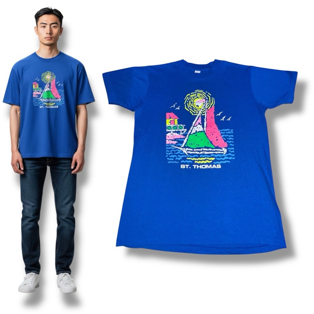 Men’s Textile Prints St. Thomas Sailboat T-Shirt